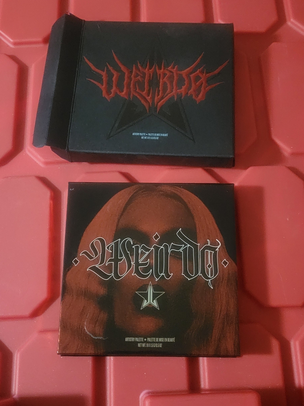 Jeffree Star Weirdo Eyeshadow Palette - Black and Red Packaging